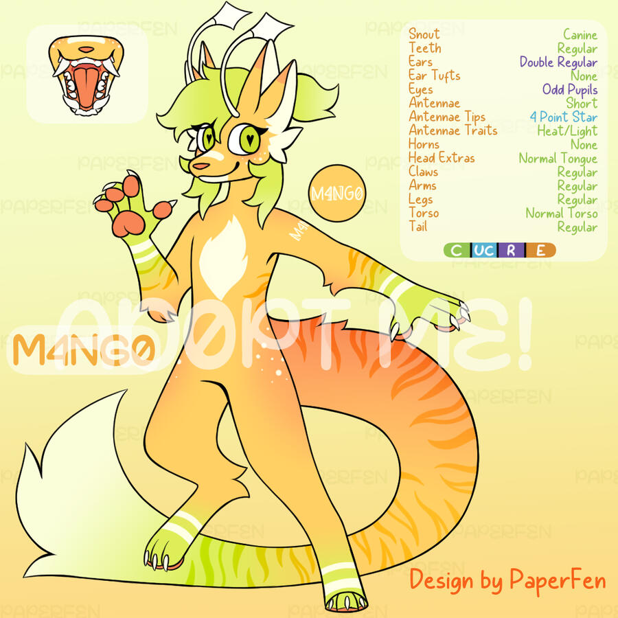Mango (M4NG0) - Designed by PaperFen - €30
