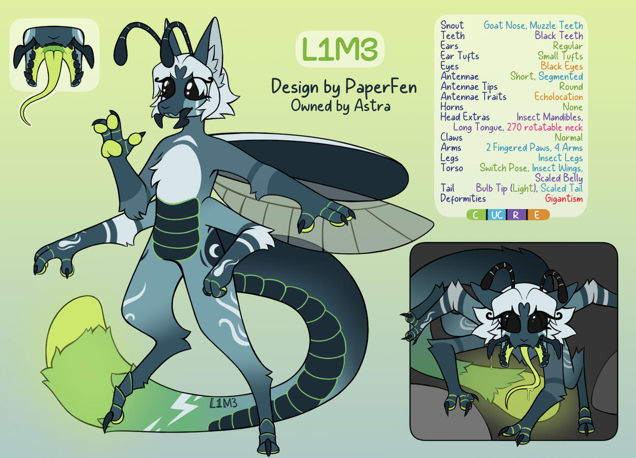 Lime (L1M3) - Adopted by Astra - Designed by PaperFen