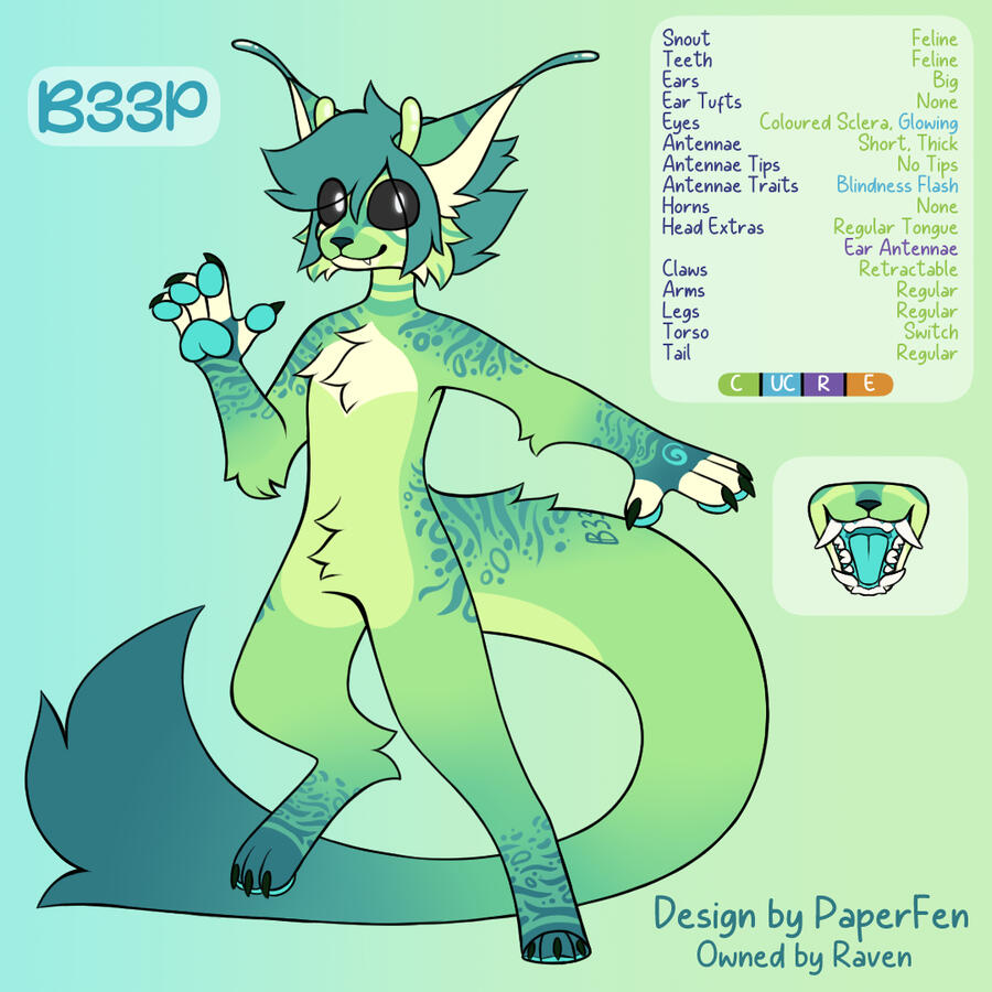 Beep (B33P) - Adopted by Raven - Designed by PaperFen