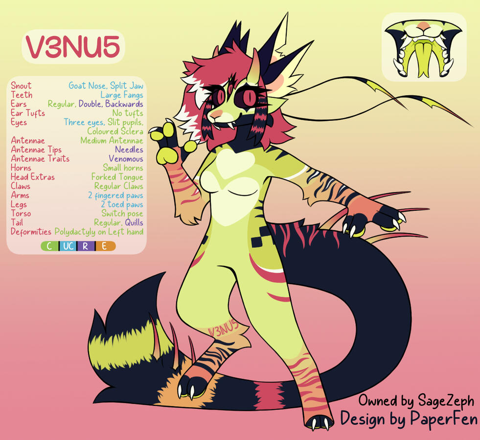 Venus (V3NU5) - Adopted by SageZeph - Designed by PaperFen